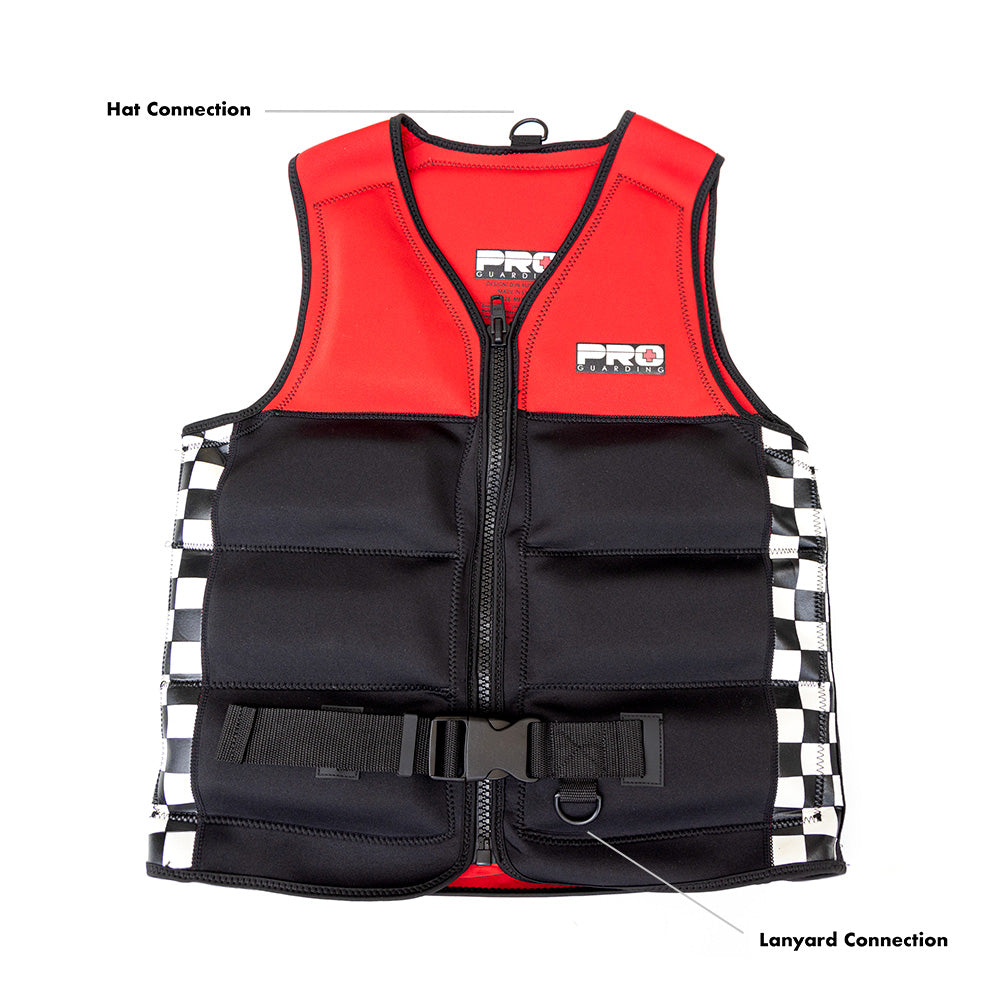 Pro Guarding Jet Ski Life Vest - Black and Red