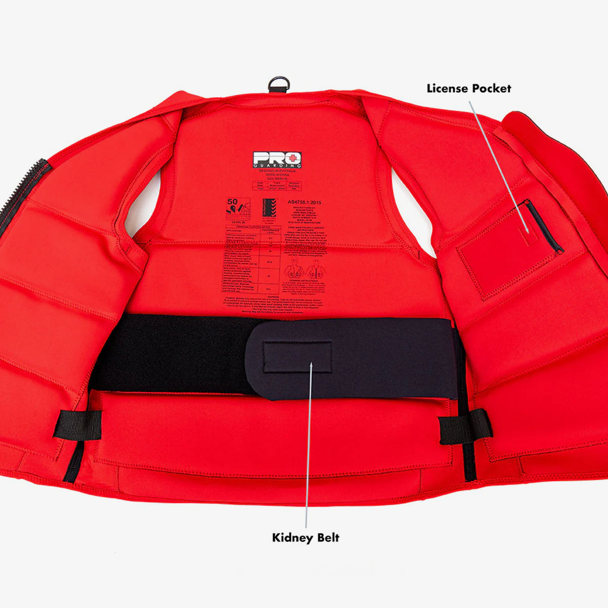 Jet Ski Life Vest - Solid Red